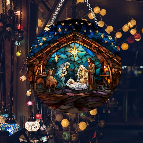 Loyerfyivos Christian Catholic Gifts,2024 Christmas Ornaments-Catholic,Religious Gifts for Men,Christian Gifts for Women Faith,Christmas Christian Decor-Christmas Tree Decoration Acrylic Ornament