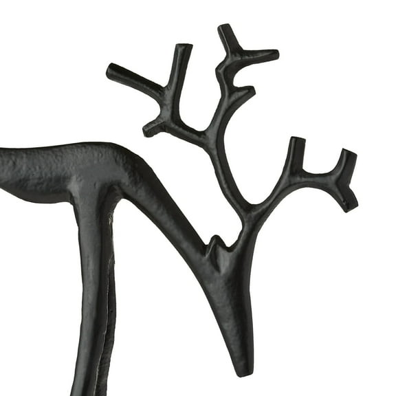 Loyerfyivos Christmas Decorations - Black Reindeer Statues - Modern 3D Printing Xmas Figurines - Elegant Indoor Holiday Decor - Table Centerpieces - Ideal for Mantel Living Room Bedroom Office