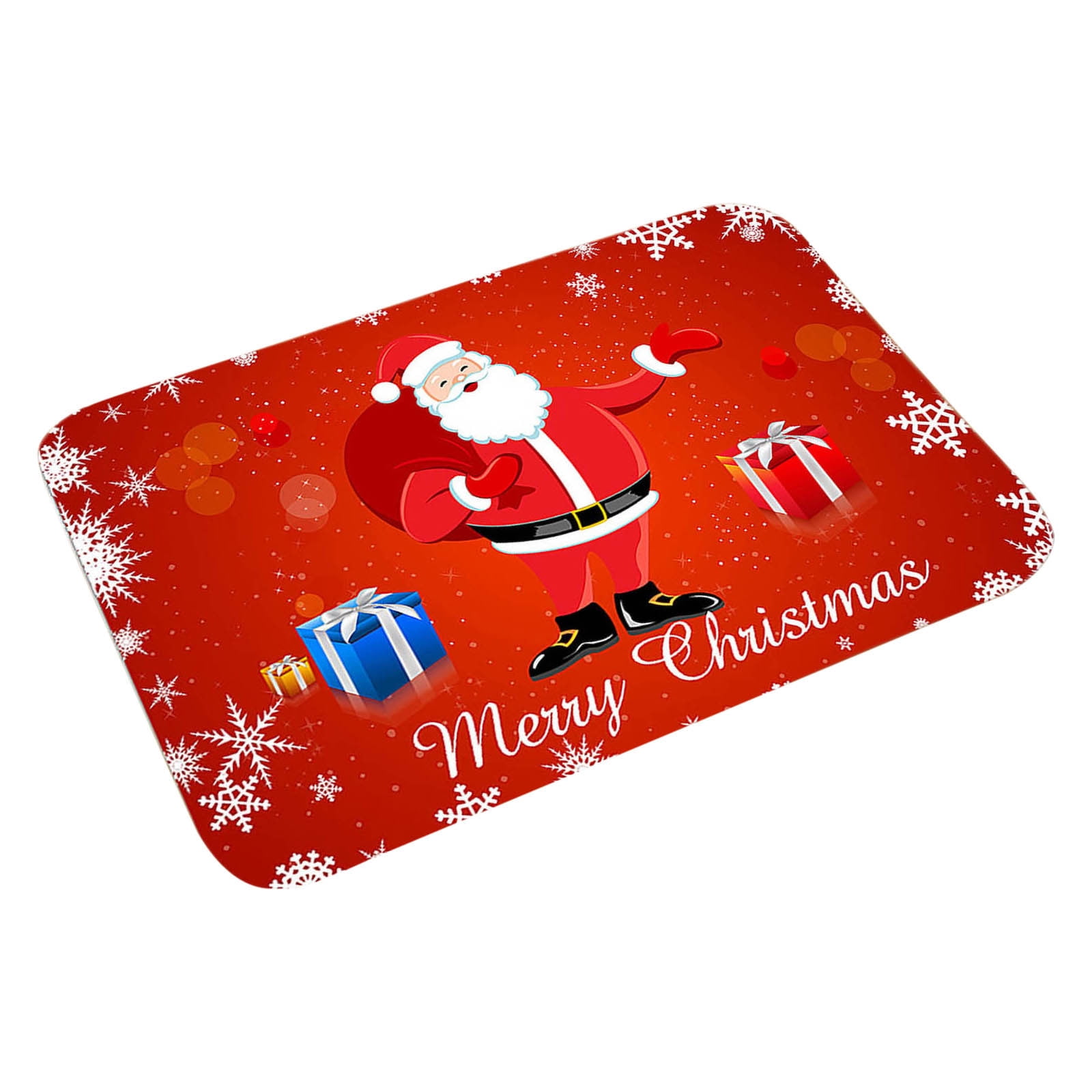 Loyerfyivos Christmas Doormat Merry Christmas Door Mat Red NonSlip