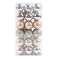 thumbnail image 1 of Loyerfyivos Christmas Ornaments Set, 36PCS Blue Christmas Balls Decoration Set, Shatterproof Hanging Plastic Christmas Ball Ornament for Xmas Tree Holiday Decor, Khaki, 1 of 7