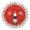 thumbnail image 1 of Loyerfyivos Christmas Tree Skirt 31.5 Inches - Large Merry Christmas Tree Rug Skirts, Red Funny Soft Trimmed Tree Collar Mat with Christmas Elements Design for Winter Xmas Party Decorations, 1 of 1