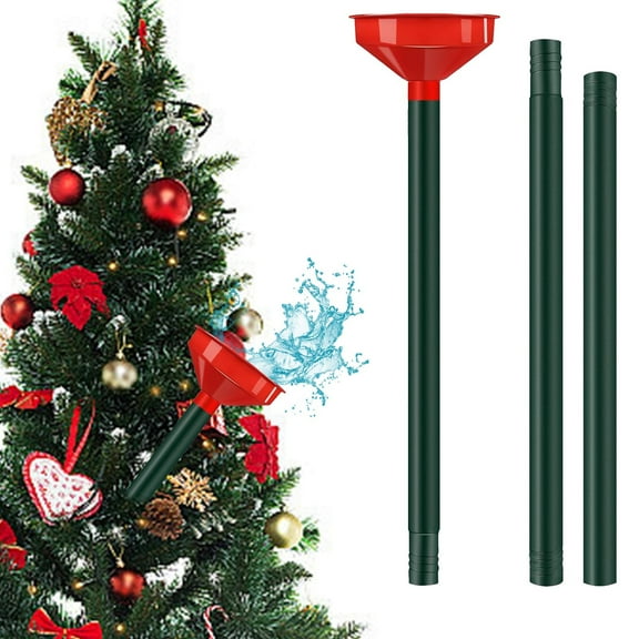 Loyerfyivos Christmas Tree Watering Funnel Longer Tree Funnel Watering Spout Tree Watering Device Christmas Tree Long Funnel Watering System Xmas Plant Watering Tool for Large Indoor Outdoor Plants