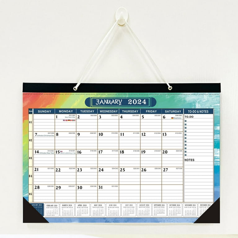 Deals！SDJMa Desk Calendar 2024-2025 Large 17 x 17 - 18 Month Zodiac Desk  Wall Calendar Jan 2024 - Jun 2025 Monthly Large, Big Office Home Calendar  Desktop Planning , Desk Calendar 2024 