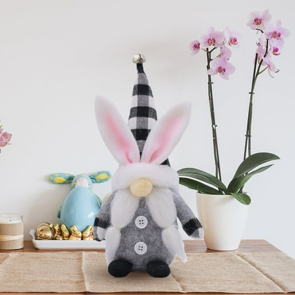 Loyerfyivos Easter Gnome Plush Elf Decorations,Handmade Gnome Bunny Faceless Doll Easter Ornaments, Spring Home Decor Gifts for Women Men