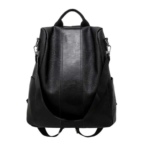Loyerfyivos Fashion Genuine Leather Women's Backpack, Limited Edition Genuine Leather Women's Anti-theft Backpack, Foldable Travel Shoulder Bag Multifunctional Soft Leather Backpacks