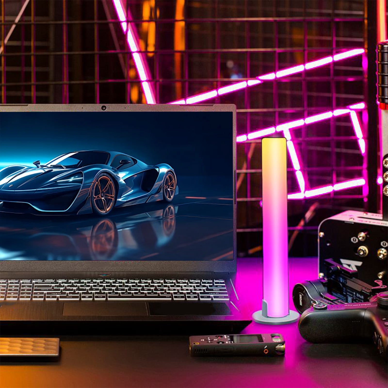 Led Gaming Desktop Loyerfyivos Gaming Desktop Ambient Light, Desktop Smart LED Light Bar ...