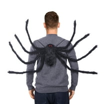 Loyerfyivos Halloween Adult Spider Backpack Costume Black Colorful Spider Clothes Funny Woman Candy Bag 8 Spider Legs Horror Plush Spider Decoration (Black)