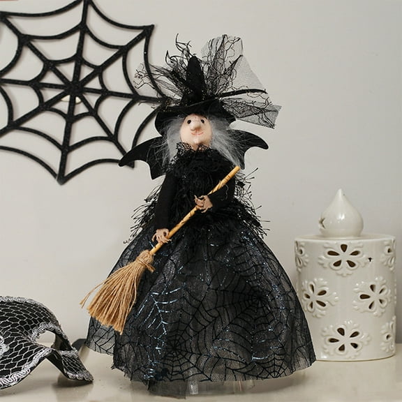 Loyerfyivos Halloween Decoration Figurines Home Decor Home Decor Decoraciones para Salas De Casa Halloween Witch Decor Tree Topper Witch Doll Halloween Witch Ornament Halloween Witch Dolls