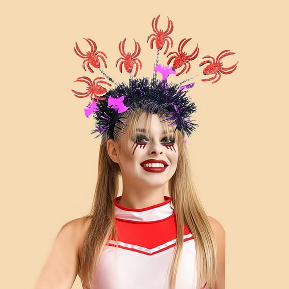 Loyerfyivos Halloween Headband Bat HeadBand for Funny Halloween Party Decoration Hair Accessories Dress Up (Spider)