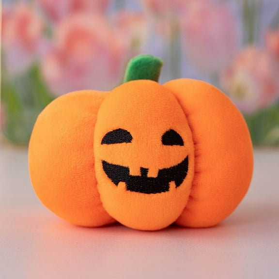 Loyerfyivos Halloween Pumpkin Plush Toy Small Stuffed Pumpkin Plush Doll Soft Halloween Ornaments Pumpkin Keychain Pendant with Horror Expression for Halloween Carnival Party Decorations, luminous