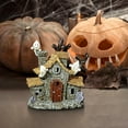 thumbnail image 1 of Loyerfyivos Haunted House Figurine With Bat Ghost Pumpkin for Halloween Decorations, Village Statue for Indoor Outdoor Party Decor, Modern Style Miniature Collectible Suitable, 1 of 6