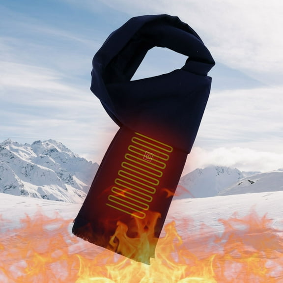 Loyerfyivos Heated Scarf for Women Men, 3 Temperature Adjustable Electric Neck Warmer - Cordless Rechargeable Winter Scarf