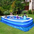 thumbnail image 1 of Loyerfyivos Inflatable Swimming Pool Ground Cloth, 500*300cm Full-Sized Large Inflatable Family Pool Ground Cloth, Summer Water Party, Outdoor, Garden Backyard, Suitable for Kids and Adults, 1 of 7