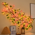 thumbnail image 1 of Loyerfyivos LED Lighted Willow Vine Maple Leaves Fairy Lights With Remote Control ,Autumn Decorations Artificial Willow Branches Light for Wall Chirstmas Holiday Fireplace Wedding Decor (180cm), 1 of 6