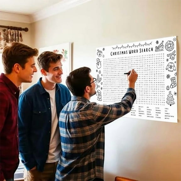 Loyerfyivos Large Words Search Decoration Christmas Event Funs Interactive Experience Poster For The Family
