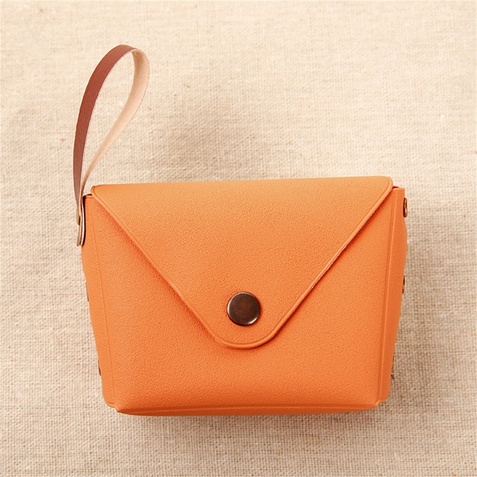 Loyerfyivos Leather Coin Purse Solid Color Pouch Change Purse With Buckle For Women Girls Walmart Business Supplies