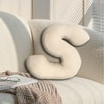 thumbnail image 1 of Loyerfyivos Letter Plush Pillow, Letter Hugging Throw Pillows, Decorative Throw Pillows for Bed Couch, Letter Pillows English Alphabet A to Z for Sofa Bedroom Living Room (S), 1 of 9