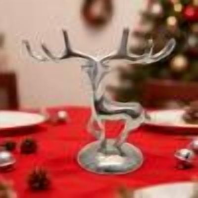 Loyerfyivos Metal Deer Tabletop Decoration - Black Reindeer Statues Christmas Decorations,Modern Style Xmas Figurines,Elegant Indoor Holiday Decor,Ideal for Mantel Living Room Bedroom Office
