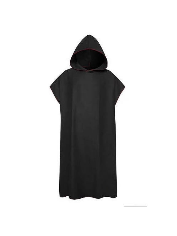 Microfiber Adult Quick Dry Bathrobe, Hooded Sweat Absorbent Bath Towel, Men's and Women's Beach Changing Robe, Swimming Poncho Bath Towel