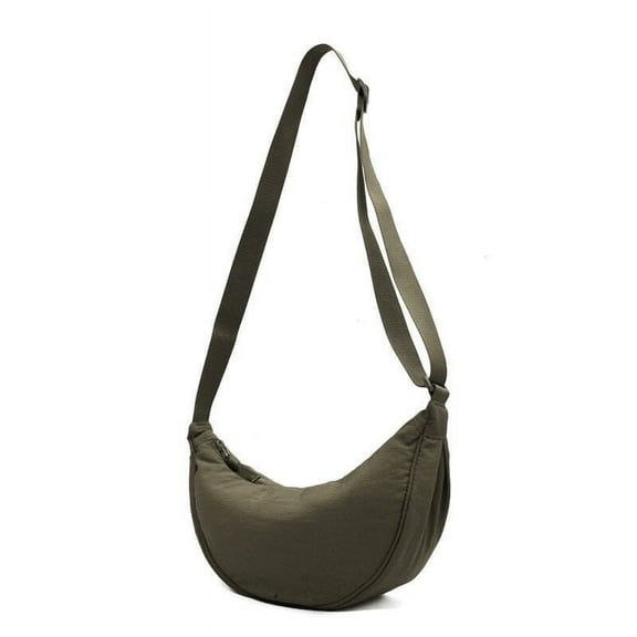 Loyerfyivos Nylon Crescent Crossbody Bag for Women Men Fanny Pack Crossbody Bag Dumpling Lightweight Travel Sling Bag