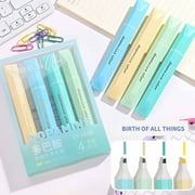 Loyerfyivos Pastel Highlighter, 4 Pcs Highlighters Assorted Colors, Chisel Tip, Bible Highlighters No Bleed, Cute Highlighters for Journal Planner, Highlighting, Note-taking