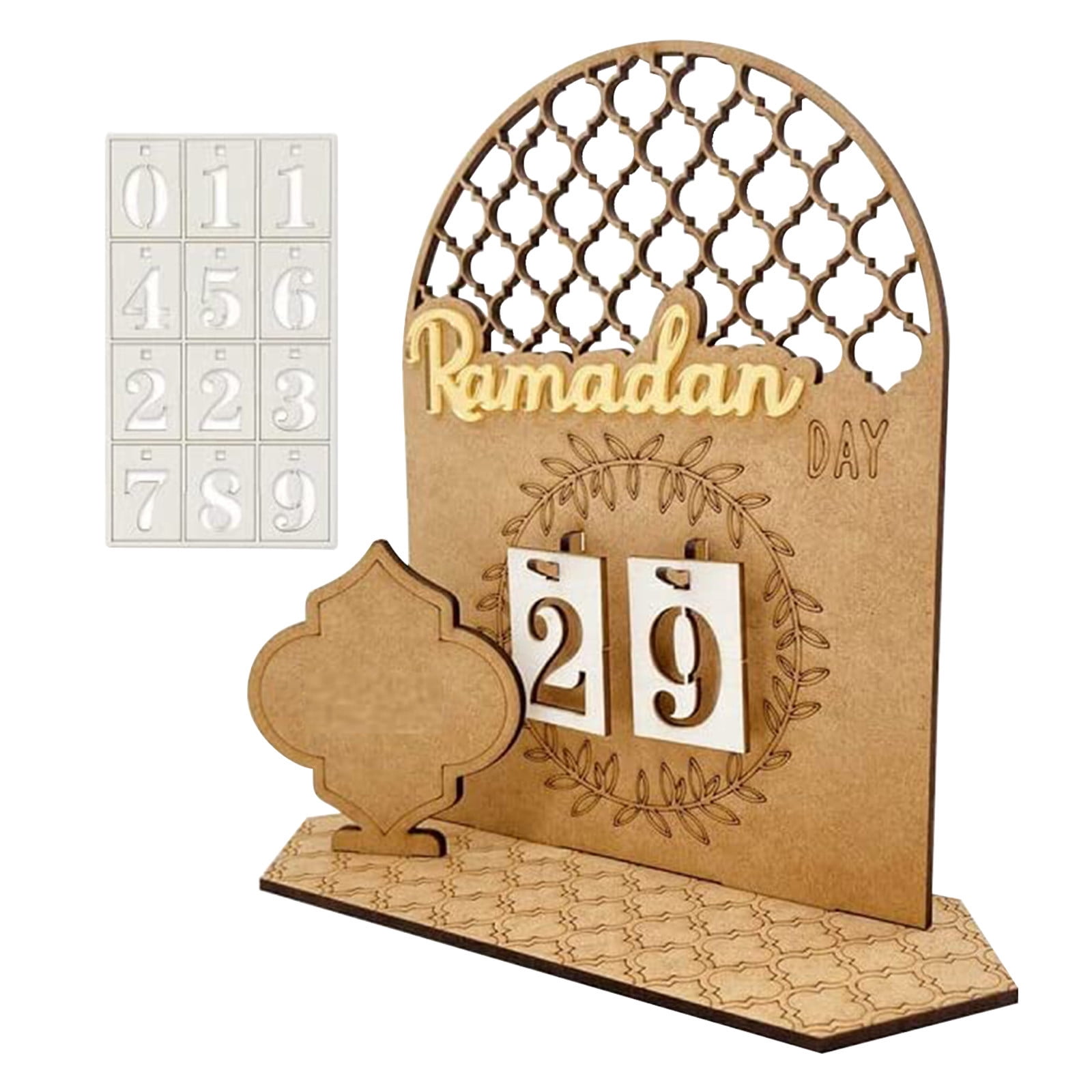  Ramadan Mubarak Advent Calendar 2023 DIY Countdown Calendars  Eid Decorations for Home Ramadan Ornament Kids Gift Wood : Home & Kitchen