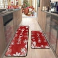 thumbnail image 1 of Loyerfyivos Red Christmas Kitchen Rugs Set of 2 Xmas Trees Snowflake Kitchen Mat for Floor Winter Holiday Non-Slip Kitchen Sink Mats Kitchen Decor Doormat（16*24 in）+Runner Rug（16*44 in）, 1 of 5