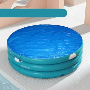 Loyerfyivos Round Pool Cover, Solar Covers for Above Ground Pools, Dust Pool Cover Protector with Drawstring Design for Round Inflatable Swimming Pools, Hot Tub Dustproof Cover (110in)