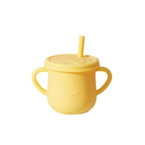 Loyerfyivos Silicone Cups With Straw Feeding Cups With 2 Handles And For Infants Random Designss For Drinks And Snacks
