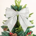 thumbnail image 1 of Loyerfyivos Silver Christmas Bow Wreaths Bows, Christmas Tree Bow Glitter, Xmas Decorative Bows Sequin Bow Ties for Home Ornament Decoration, Christmas Party, Gift Wrapping Decors, 1 of 6