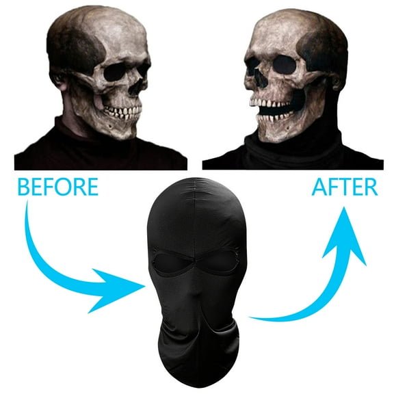 Loyerfyivos Ski Mask - Thermal Face Mask for Cold Weather with Breathable Air Vents - Winter Full Face Mask - Accessory For Halloween Party, 1PC, Black