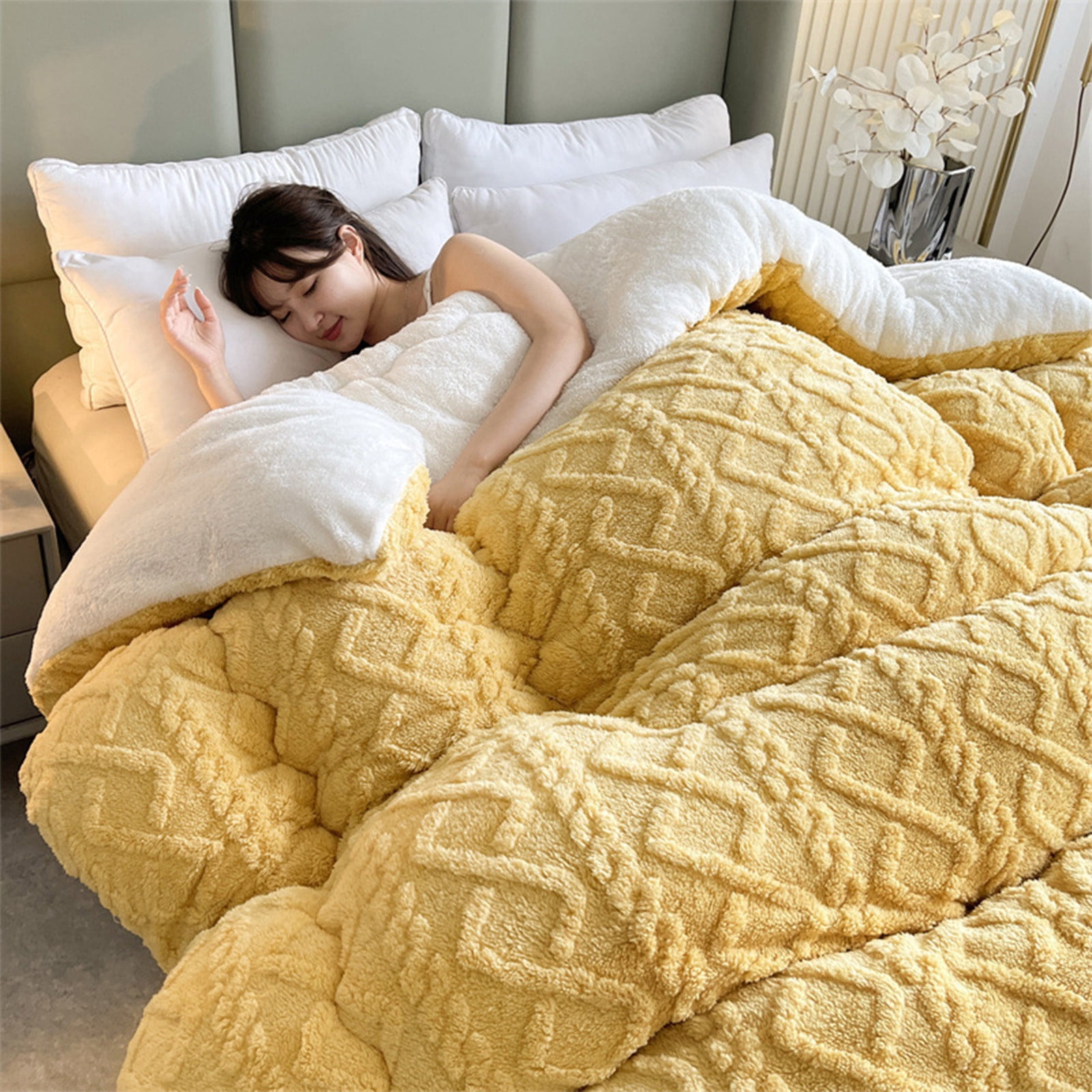 Thickened Super Soft Insulation Hibiscus Winter Quilt
