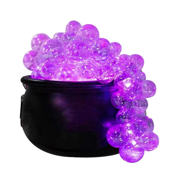 Loyerfyivos Witch Jar Bubble Pot Set Outside, Large Luminous Witch Jar Halloween Large Witches Cauldron, Halloween Party Ornament Halloween Decoration Indoor Bubble Pot Set - Without Stand
