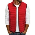 thumbnail image 1 of LoyisViDion Autumn and Winter Solid Color Atmosphere Comfortable All-Match Vest Men's Cotton Jacket Red 14(XXXL), 1 of 1