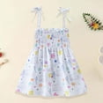 thumbnail image 1 of LoyisViDion Baby Girls Dress Summer Toddler Baby Girls Sleeveless Sling Dress Graphic Print Children'S Clothing White 3-4 Years, 1 of 9