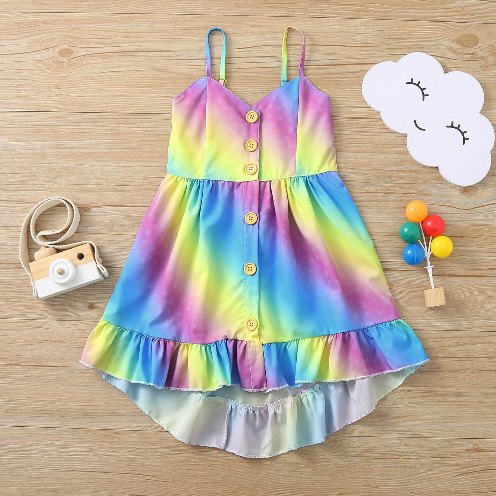 UTTOASFAY Baby Girls Dress Toddler Kids Baby Girls Rainbow Multicolor Button Slip Dress Clothes Multicolor 1-2 Years - Walmart Business Supplies UTTOASFAY Baby Girls Dress Toddler Kids Baby Girls Rainbow Multicolor Button Slip Dress Clothes Multicolor 1-2 Years - Walmart Business Supplies