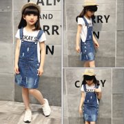 Tubo Jeans Per Ragazze – Salopette Gonna A Tubino In Denim Leggero (Taglie S-M-L) - Foto 3