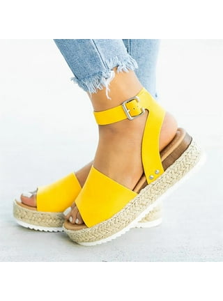 yello tank deformed wedge sandals　XL yello tank deformed wedge sandals XL yello tank deformed