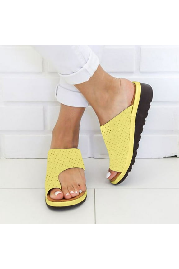 UTTOASFAY Sandals for Women Women Dressy Comfy Platform Casual Shoes Summer Beach Travel Slipper Flip Flops