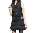 thumbnail image 1 of LoyisViDion Coat Women Casual Slim Zippers Sleeveless Zipper Solid Warm Coat Tops Vest Black 10(XL), 1 of 4