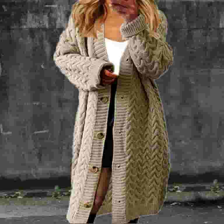 Thicken Irregular Lapel Knitting Cardigan Thicken Irregular Lapel Knitting Cardigan