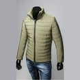 thumbnail image 1 of UTTOASFAY Men Cotton Stand Zipper Warm Winter Thick Coat Jacket Gn/Xl Green XL, 1 of 4