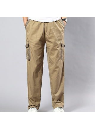 YODETEY Men'S Cargo Trousers Work Wear Combat Safety Cargo 6 Pocket Full  Pants 