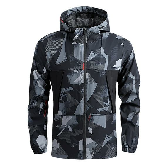 LoyisViDion Men'S Jackets Autumn and Winter Leisure Plus Size On Clothes Jackets Black 12(XXL)