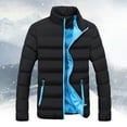 thumbnail image 1 of UTTOASFAY Men Winter Warm Slim Fit Thick Bubble Coat Casual Jacket Outerwear Blue XXXXXXL, 1 of 3