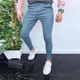 thumbnail image 1 of UTTOASFAY Mens Pants Men'S Casual Slim Fit Skinny Business formal Suit Dress Pants Slacks Trousers Blue 28(S), 1 of 6