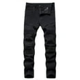 thumbnail image 1 of UTTOASFAY Mens Pants Men'S High-End Stretch Light Color Trendy Slim Jeans Black XXXXL, 1 of 8