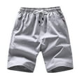 thumbnail image 1 of UTTOASFAY Mens Pants Men'S Short Pants Made of Pure Cotton Fabric Are Thin and Breathable Gray 18(XXXXXL), 1 of 3