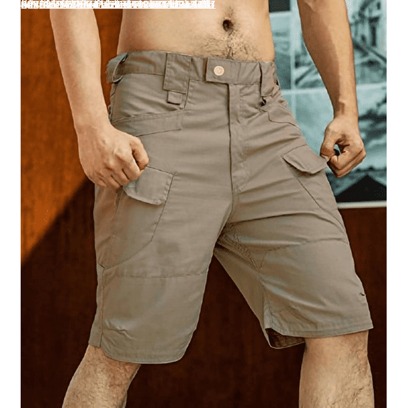UTTOASFAY Mens Pants Men's Shorts Classic Twill Relaxed Fit Work Wear Safety Cargo Pants Khaki M