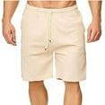 thumbnail image 1 of UTTOASFAY Mens Pants Men'S Sports and Leisure Cotton and Linen Shorts Running Training Pants Khaki XXL, 1 of 9